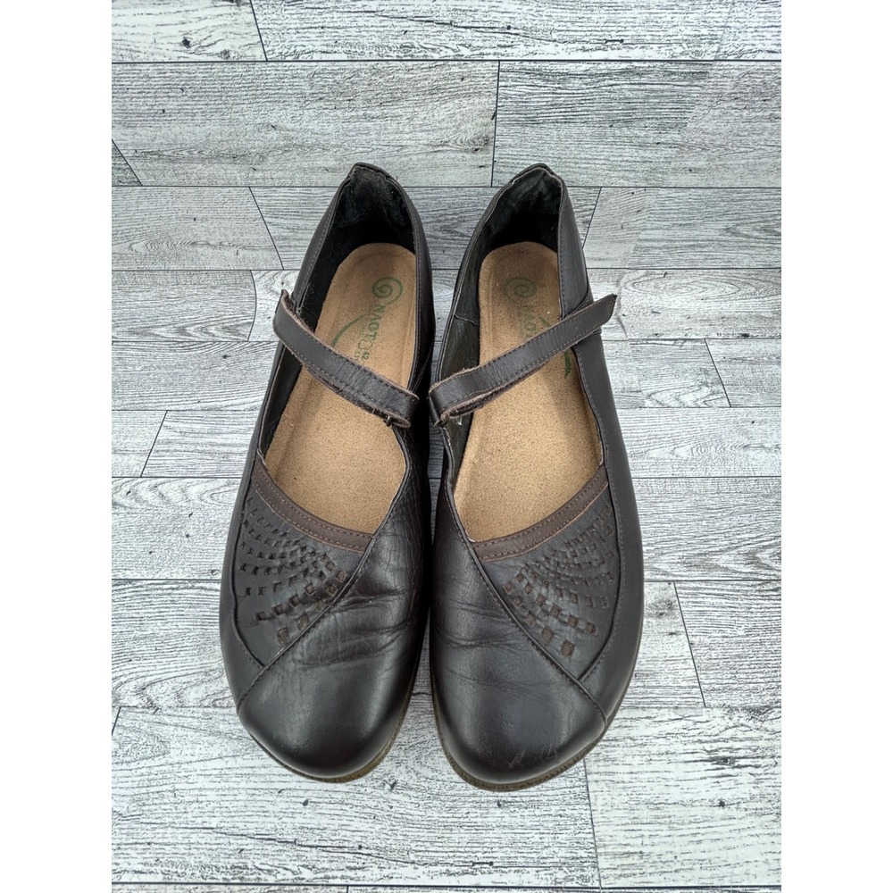 NAOT Brown Leather Mary Jane Comfort‎ Shoes Women Size 42 EU 11 US